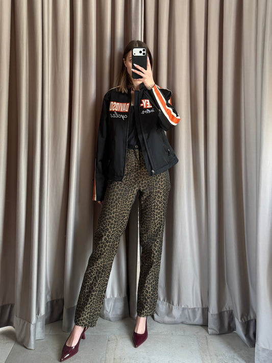 Pantaloni vintage Fendi leopardo tg M