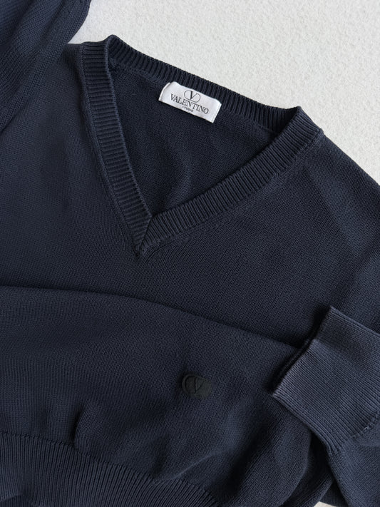 Maglia vintage Valentino cotone blu tg L/XL