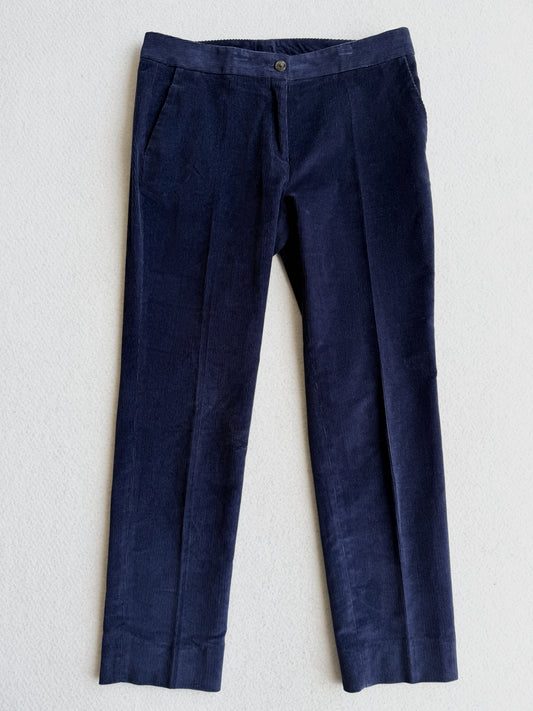 Pantalone vintage Etro velluto blu tg 44
