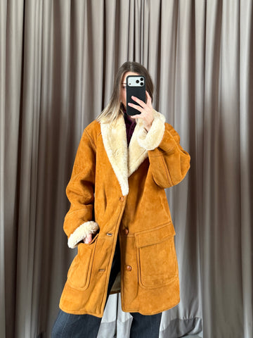 Montone vintage Shearling whisky tg L/XL