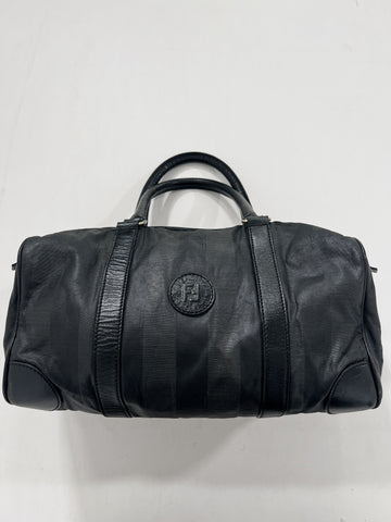 Bauletto vintage Fendi nero tela/pelle