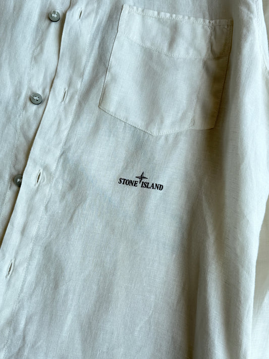 Camicia vintage Stone Island bianco tg S/M