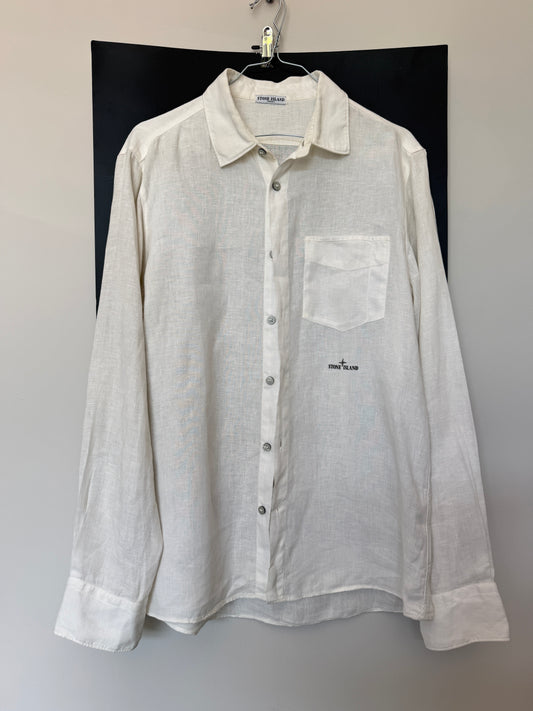 Camicia vintage Stone Island bianco tg S/M