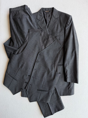 Abito vintage Dolce & Gabbana 3 pezzi gessato tg 48