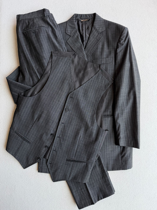 Abito vintage Dolce & Gabbana 3 pezzi gessato tg 48