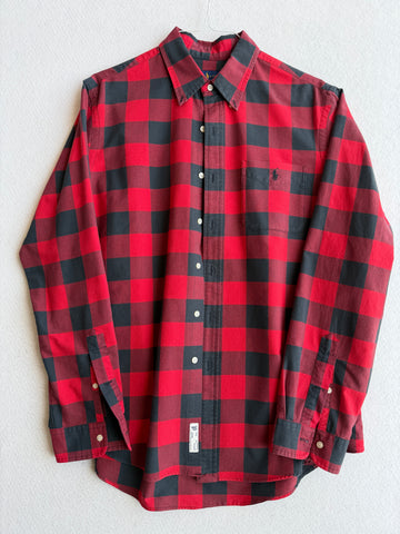 Camicia vintage Ralph Lauren rosso nero tg L