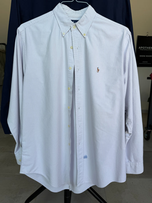 Camicia vintage Ralph Lauren righe lilla tg M