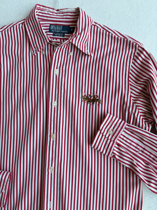 Camicia vintage Ralph Lauren righe rosso tg M