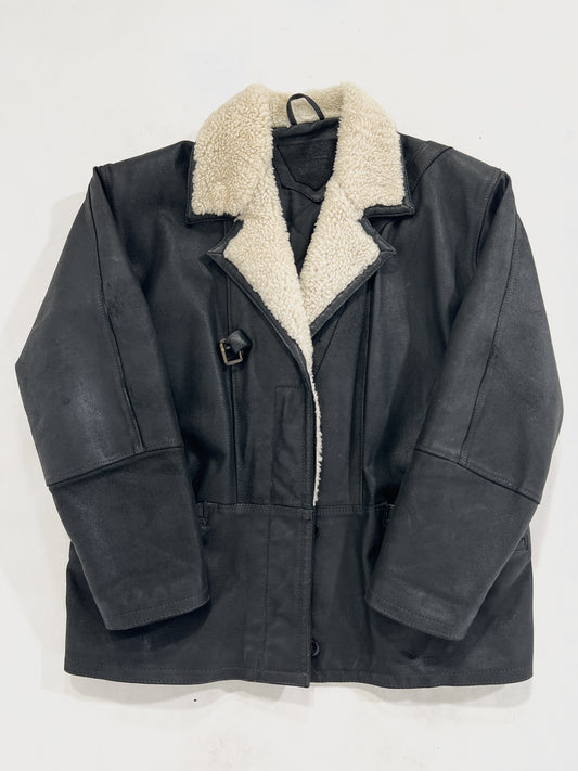 Montone vintage Shearling nero tg 46