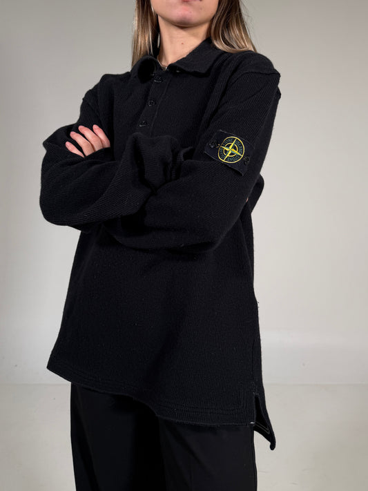 Maglia vintage Stone Island lana nero tg L
