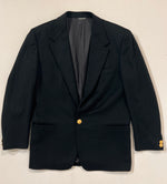 Carica l&#39;immagine nel visualizzatore di Gallery, Blazer vintage Versace nera cashmere tg L
