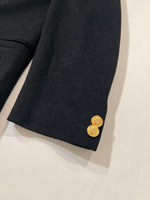 Carica l&#39;immagine nel visualizzatore di Gallery, Blazer vintage Versace nera cashmere tg L
