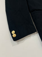 Carica l&#39;immagine nel visualizzatore di Gallery, Blazer vintage Versace nera cashmere tg L
