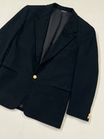 Carica l&#39;immagine nel visualizzatore di Gallery, Blazer vintage Versace nera cashmere tg L
