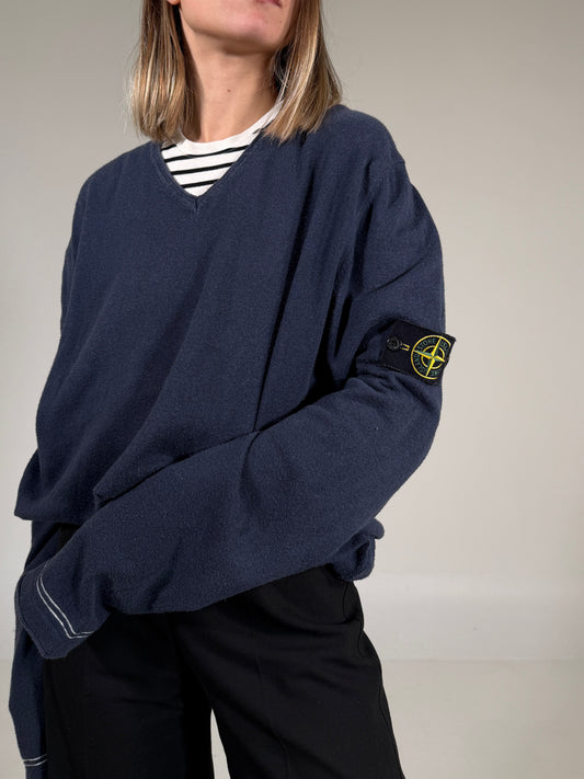Maglia vintage Stone Island blu cotone tg XL