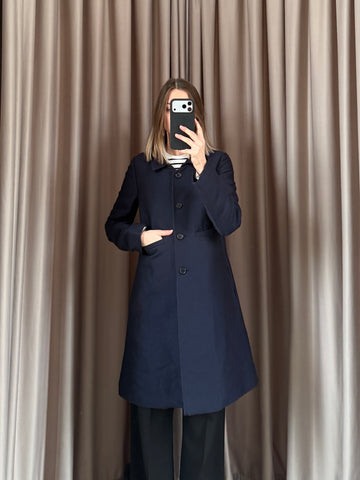Cappotto vintage Marni blu lana tg 40