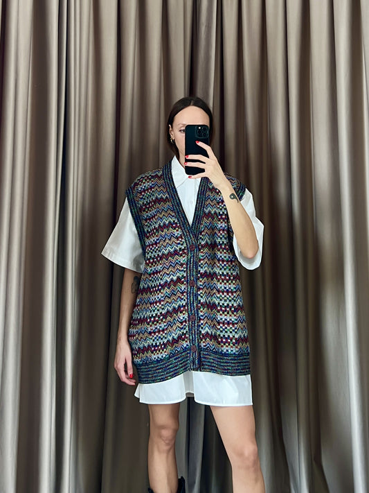 Gilet vintage Missoni multicolor tg XL