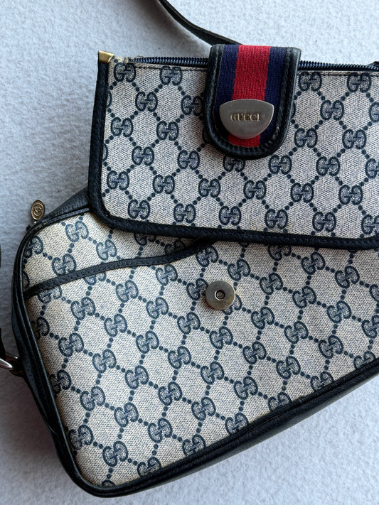 Borsa vintage Gucci monogram con tracolla