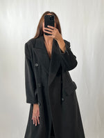 Carica l&#39;immagine nel visualizzatore di Gallery, Cappotto vintage Max Mara grigio in cashmere tg M
