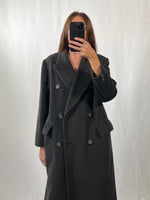 Carica l&#39;immagine nel visualizzatore di Gallery, Cappotto vintage Max Mara grigio in cashmere tg M
