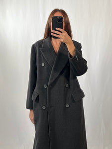 Cappotto vintage Max Mara grigio in cashmere tg M