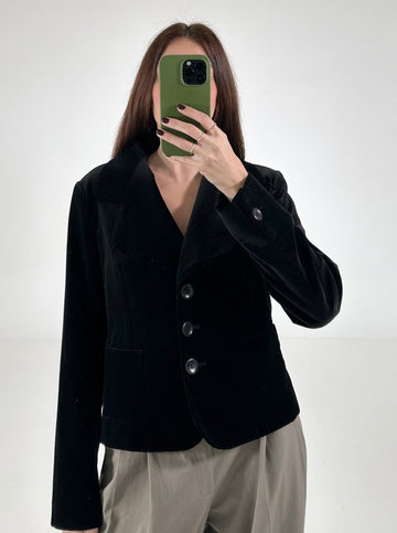 Blazer vintage Max Mara velluto nero tg M