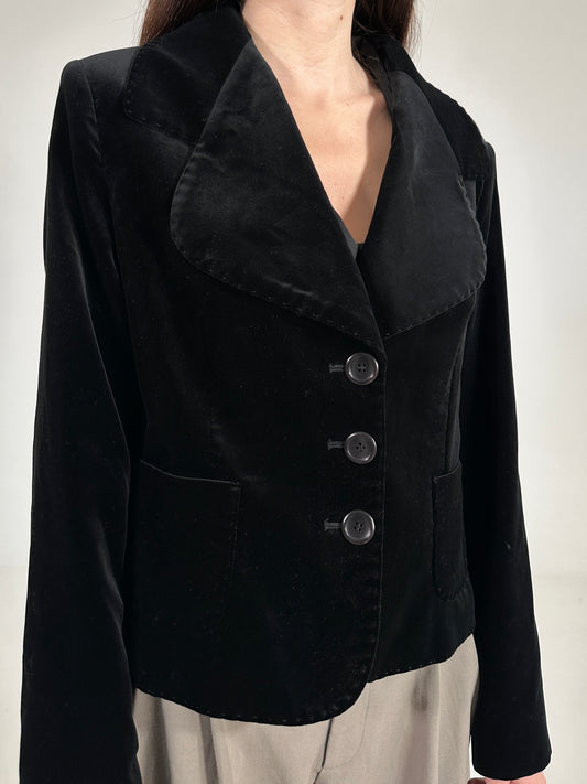 Blazer vintage Max Mara velluto nero tg M