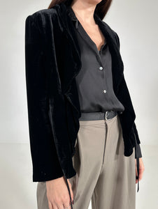 Blazer vintage Max Mara viscosa/seta nero tg S