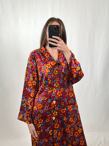 Kimono fantasia vintage lungo tg XL