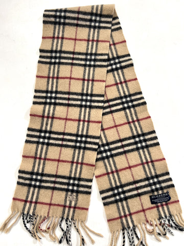 Sciarpa vintage Burberry l.merino/cashmere tartan