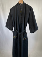 Carica l&#39;immagine nel visualizzatore di Gallery, Kimono orientale vintage nero tg M/L
