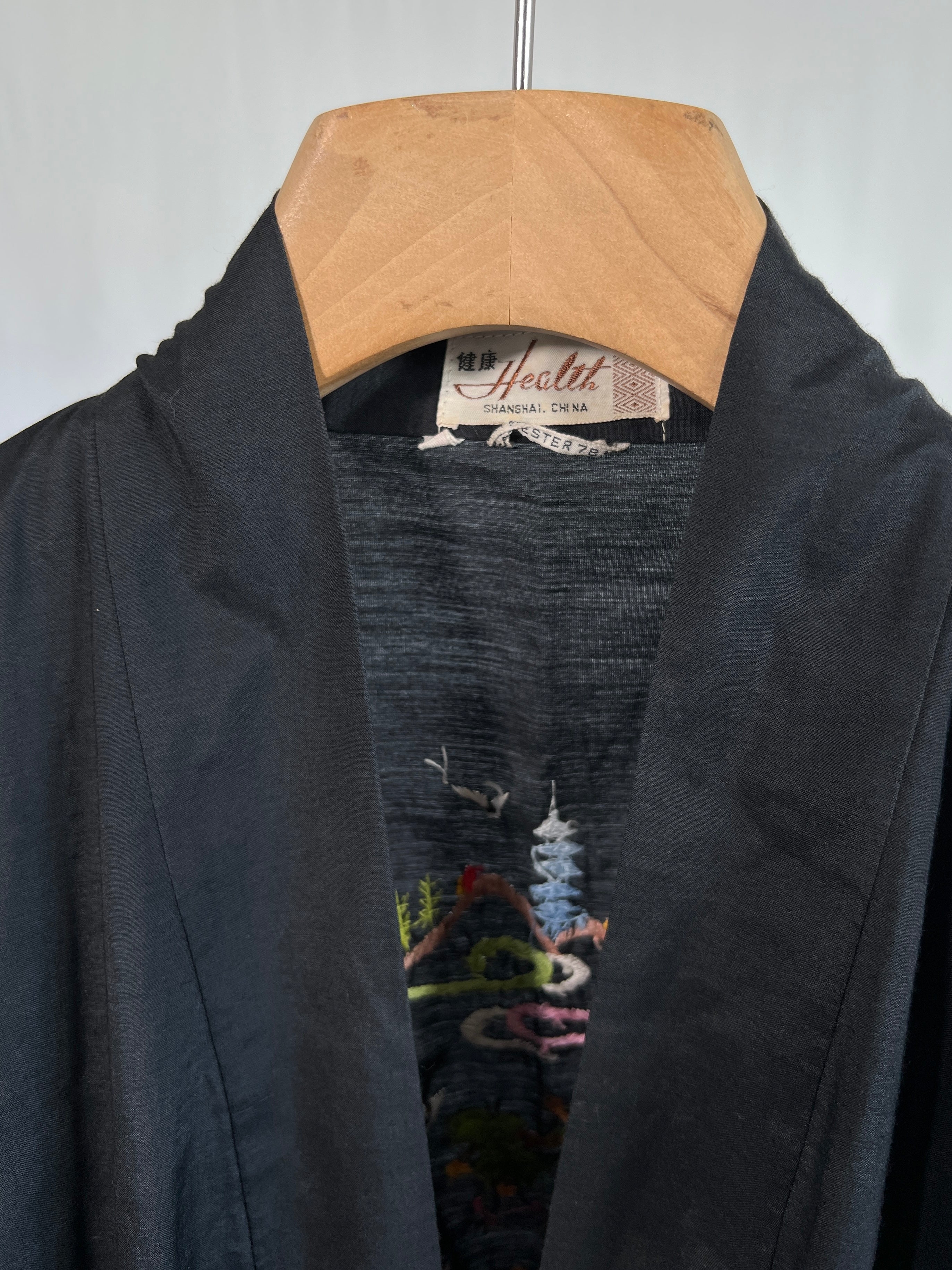 Kimono orientale vintage nero tg M/L