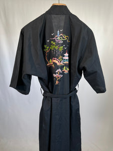 Kimono orientale vintage nero tg M/L