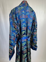 Carica l&#39;immagine nel visualizzatore di Gallery, Kimono orientale vintage blu tg XL
