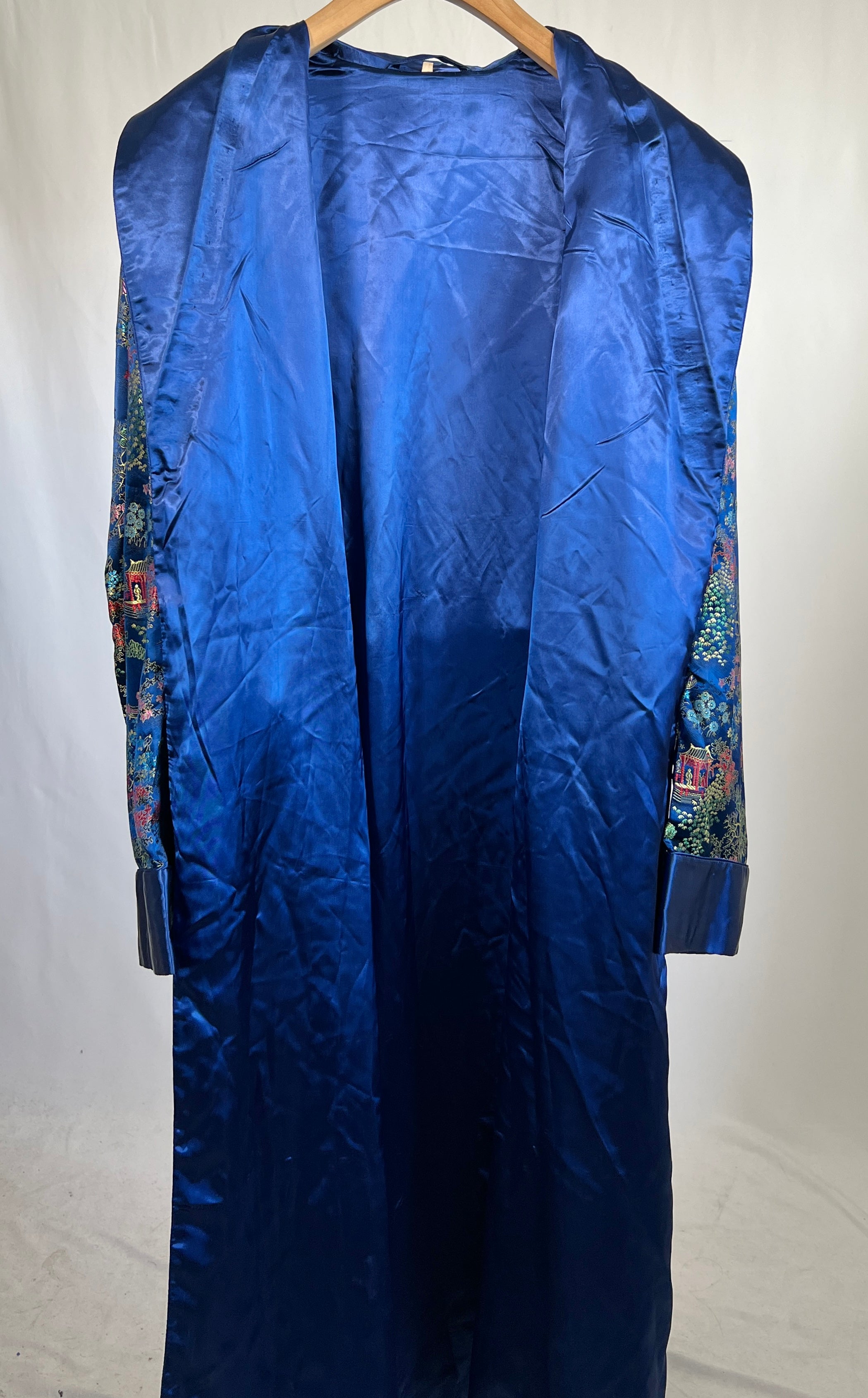 Kimono orientale vintage blu tg XL