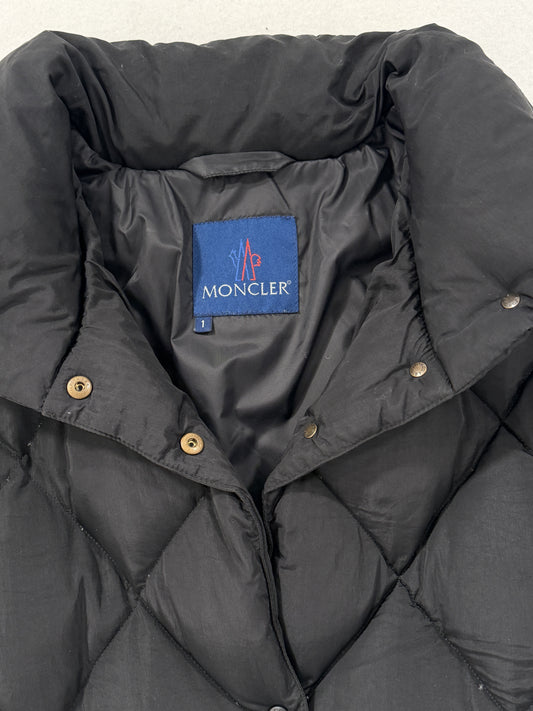 Giacca piumino vintage Moncler nero lungo tg S