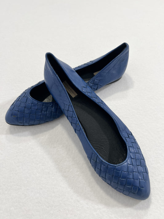 Scarpe vintage Bottega Veneta blu tg 39