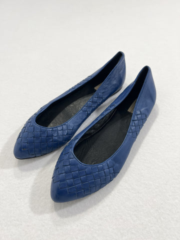 Scarpe vintage Bottega Veneta blu tg 39