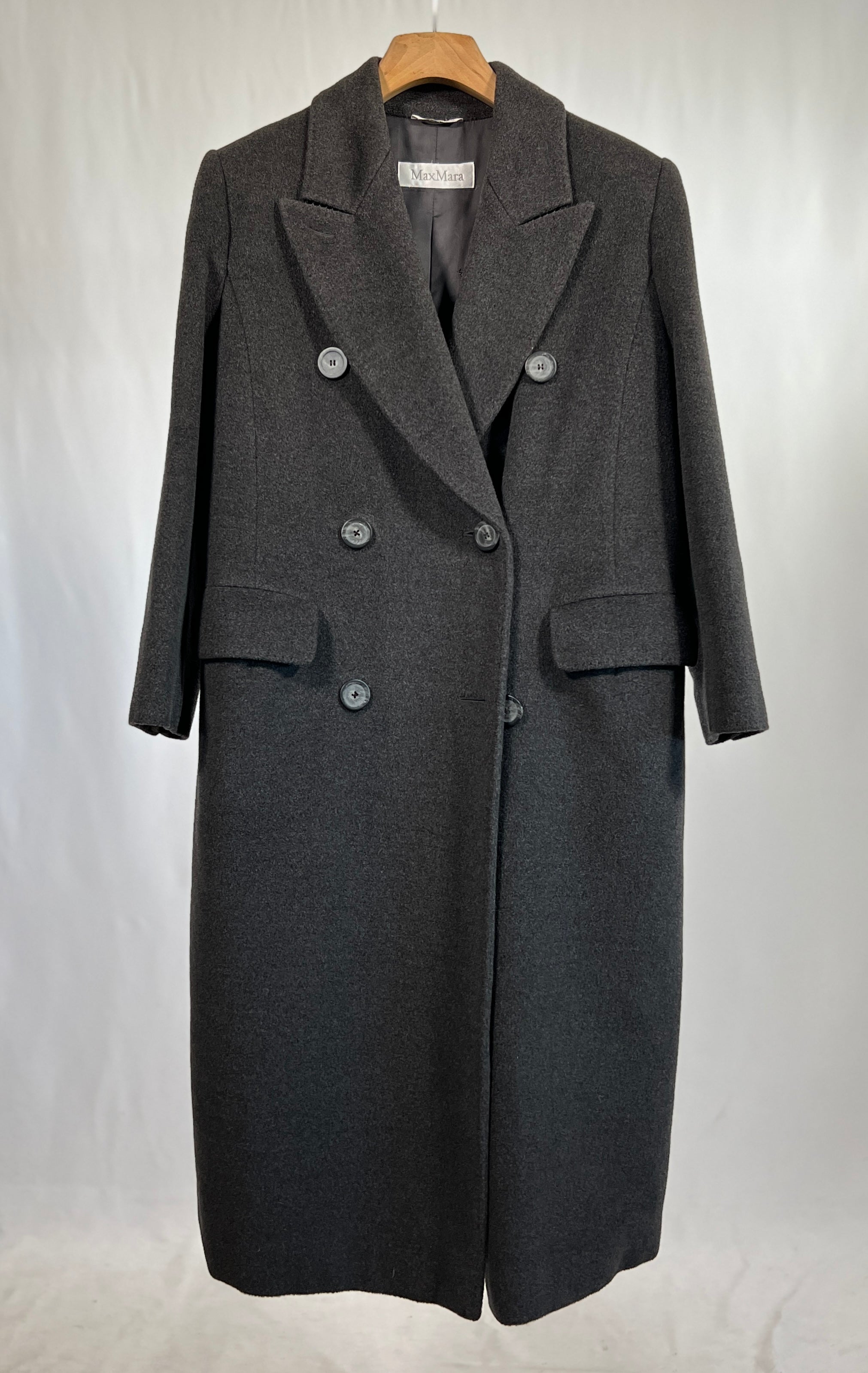 Cappotto vintage Max Mara grigio in cashmere tg M