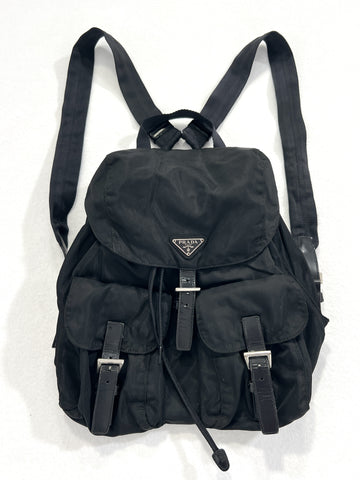Borsa zaino vintage Prada nylon nero