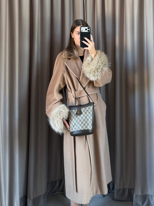Borsa vintage Gucci monogram secchiello con tracolla