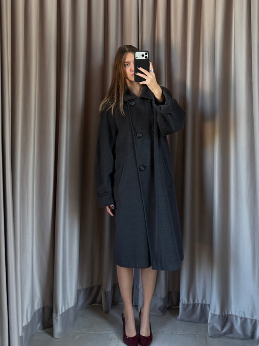 Cappotto vintage Max Mara cashmere grigio tg 42