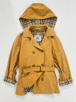 Carica l&#39;immagine nel visualizzatore di Gallery, Trench vintage Burberry cappuccio tg S
