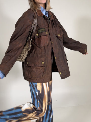 Giacca vintage Barbour international marrone tg M/L