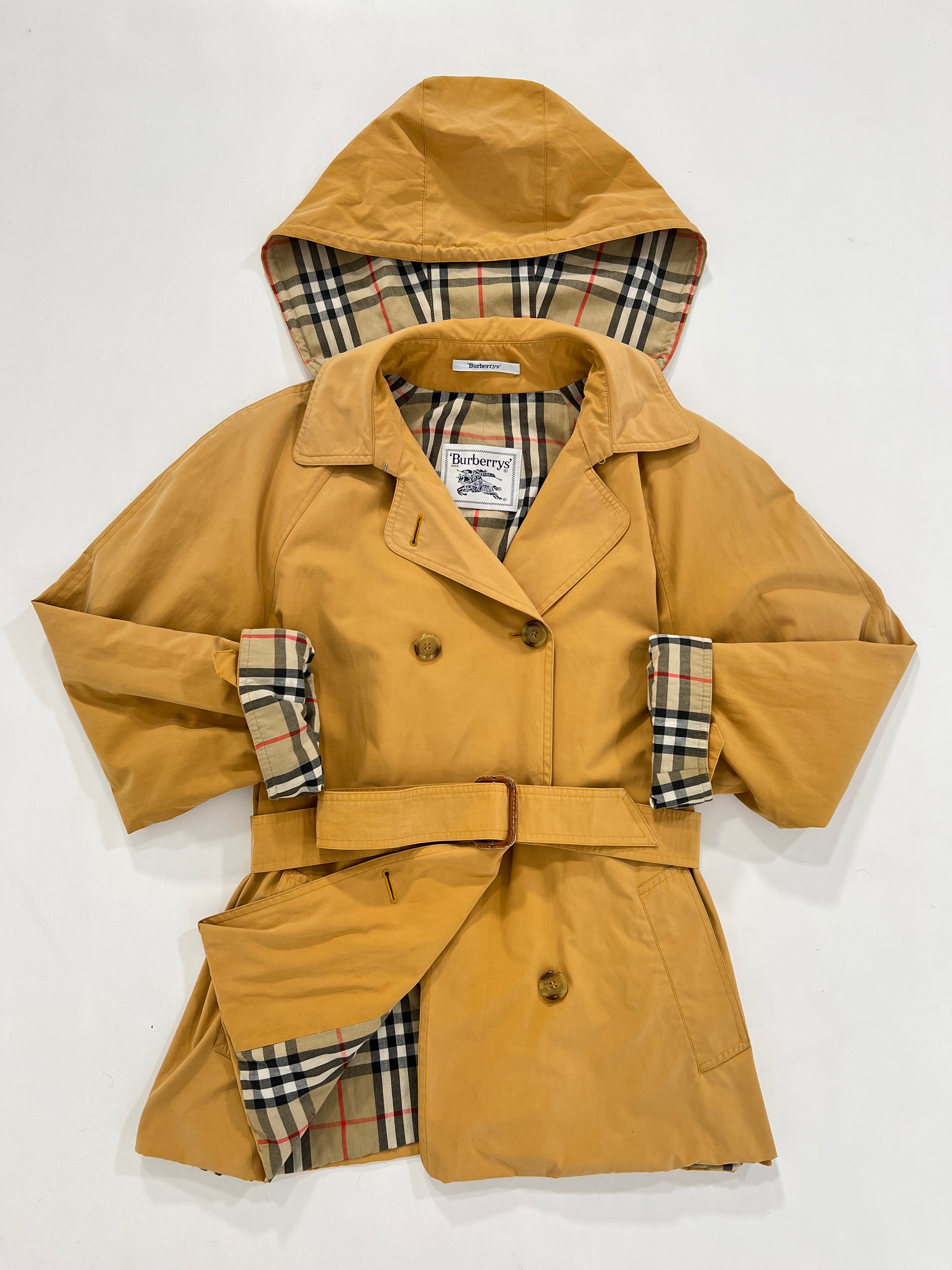 Trench vintage Burberry cappuccio tg S