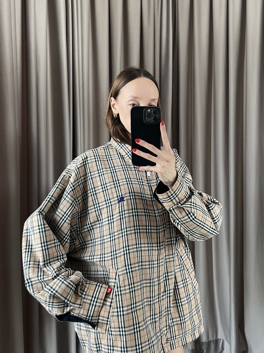 Giacca vintage Burberry double face tartan tg XL