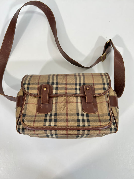 Borsa bauletto vintage Burberry in pelle