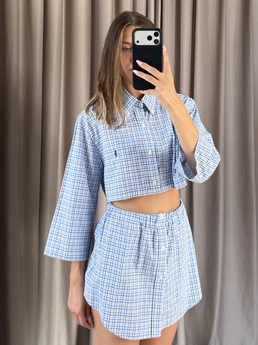 Coordinato vintage Ralph Lauren bianco/celeste tg U