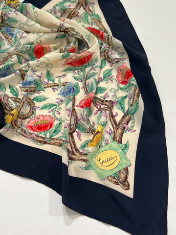 Foulard vintage Gucci in seta