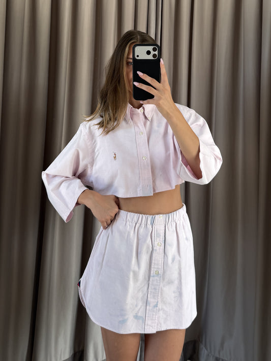 Coordinato vintage Ralph Lauren rosa tie dye tg U